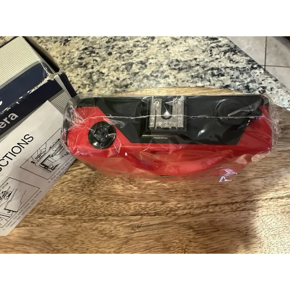 Brand New Vintage 35 MM Reusable Red Camera W/ Strap
